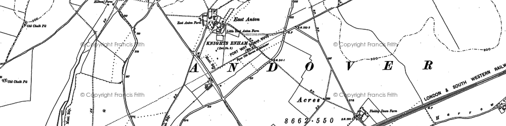 Old map of East Anton in 1894