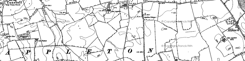 Old map of East Appleton in 1891