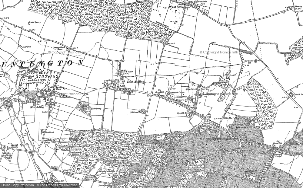 Old Map of East Ashling, 1874 - 1910 in 1874