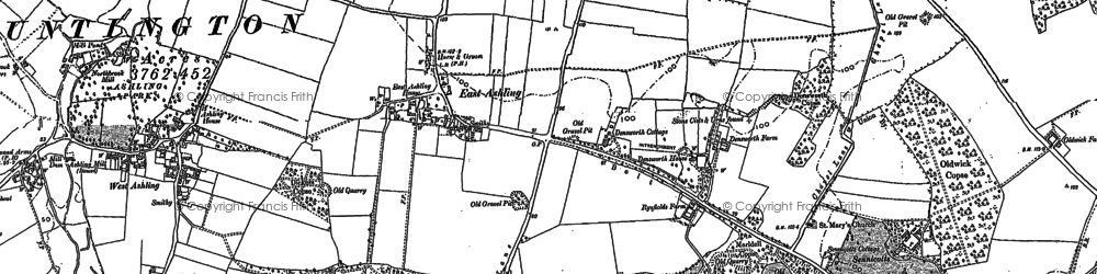 Old map of East Ashling in 1874