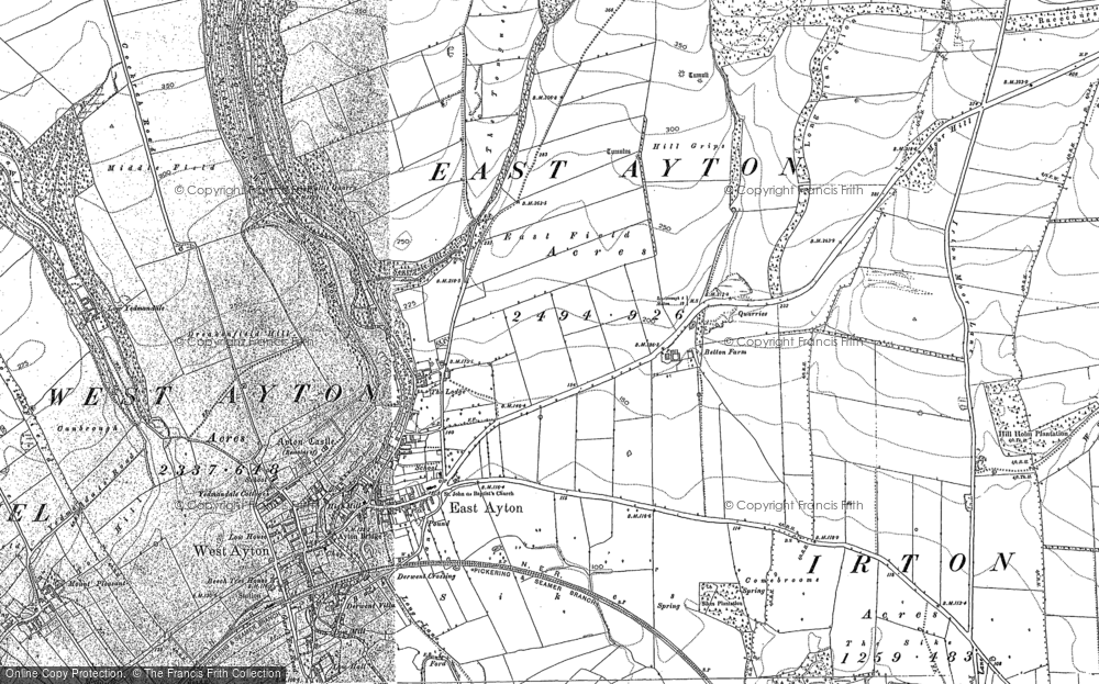 Old Map of East Ayton, 1889 - 1890 in 1889