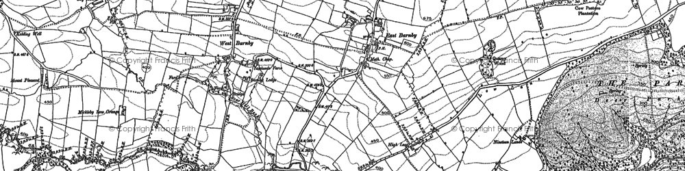 Old map of East Barnby in 1893
