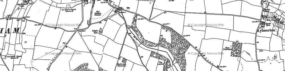 Old map of East Beckham in 1885