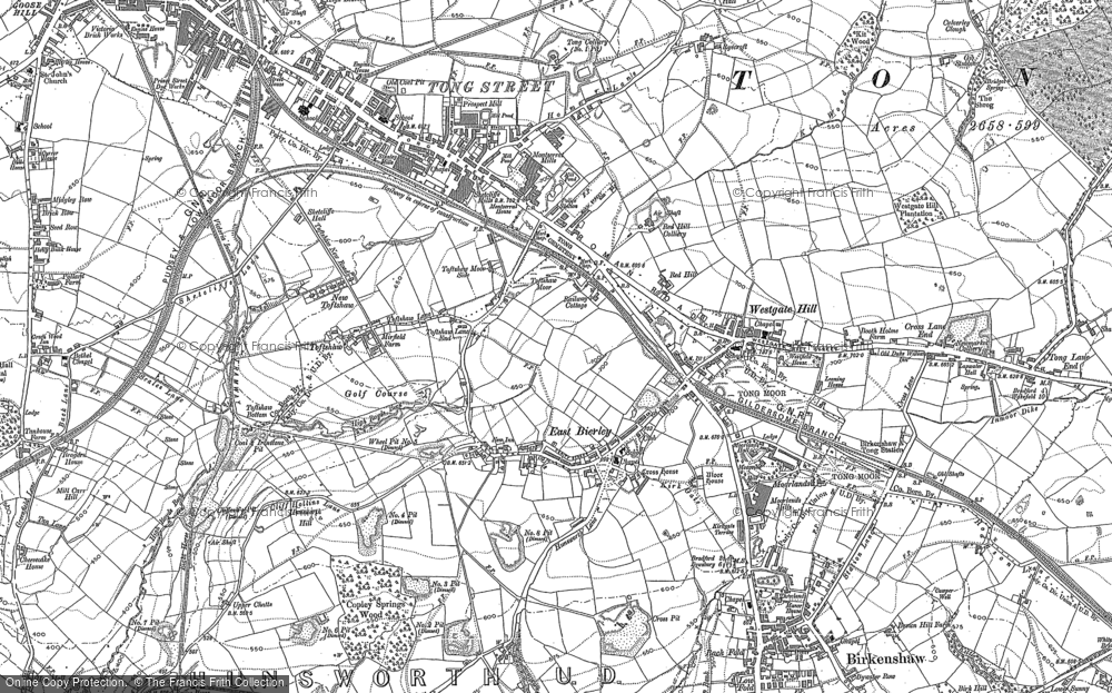 Old Map of East Bierley, 1882 - 1892 in 1882