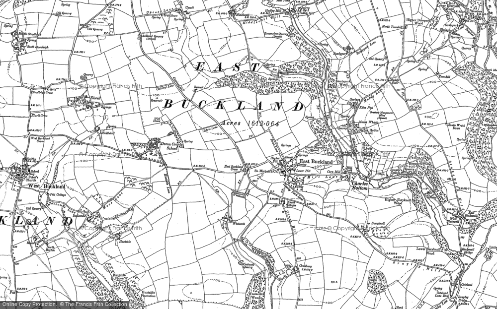 Old Map of East Buckland, 1886 - 1887 in 1886