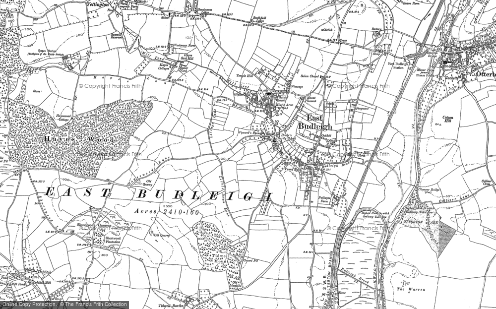 Old Map of East Budleigh, 1888 - 1903 in 1888