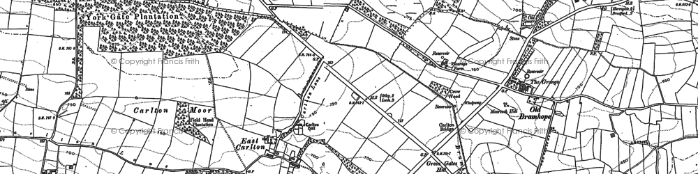 Old map of East Carlton in 1891