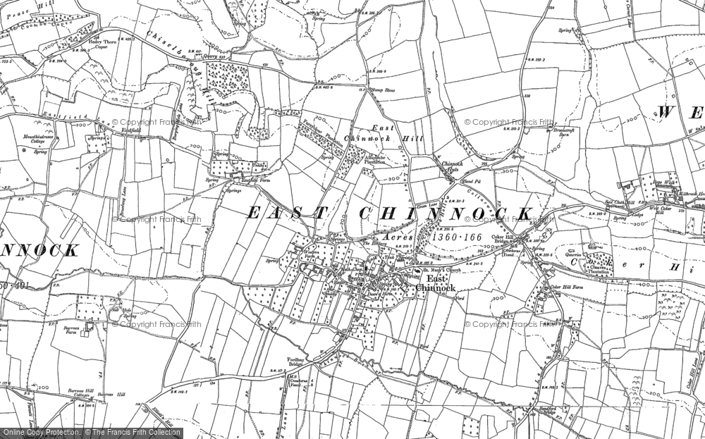 Old Map of East Chinnock, 1886 in 1886