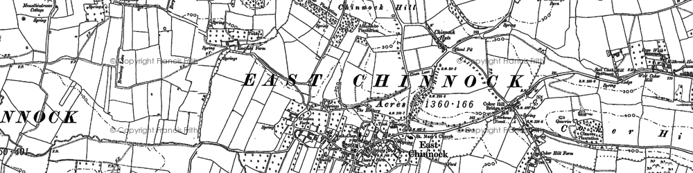 Old map of East Chinnock in 1886
