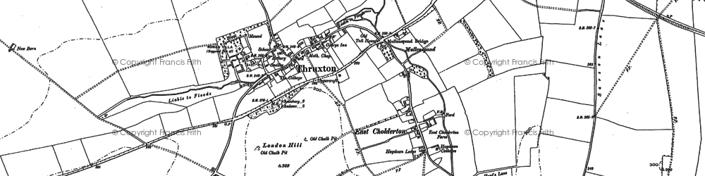 Old map of East Cholderton in 1894