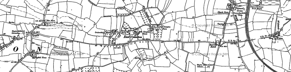 Old map of East Compton in 1885