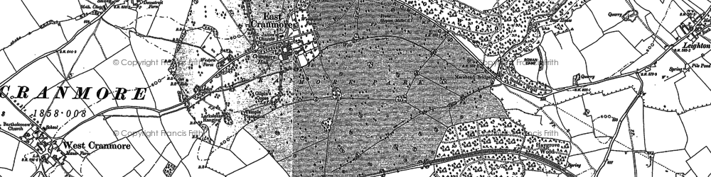 Old map of East Cranmore in 1884