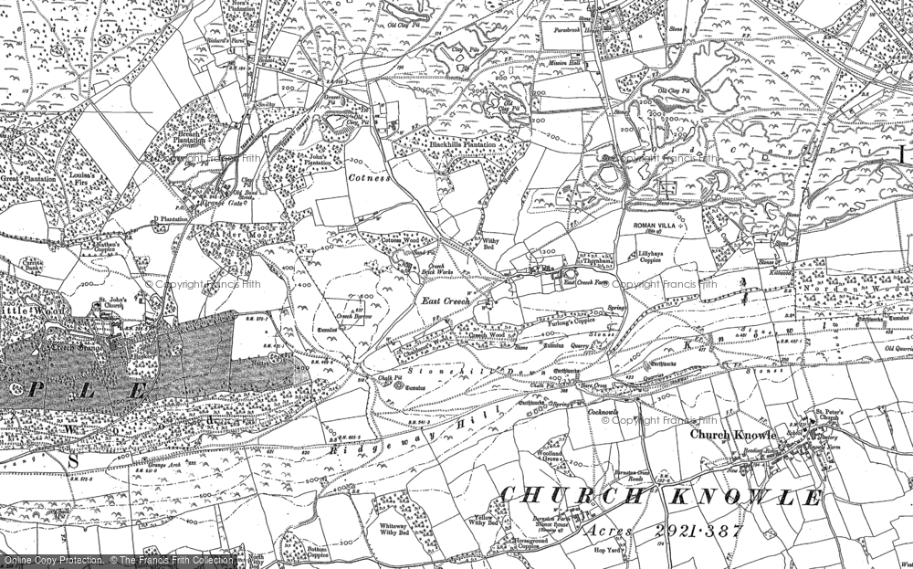 Old Map of East Creech, 1886 - 1900 in 1886