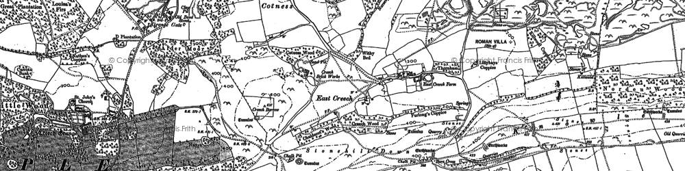 Old map of Creech Bottom in 1886