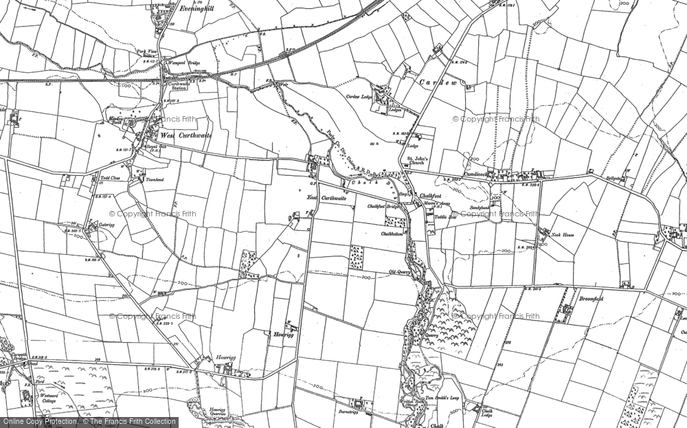 Old Map of Historic Map covering Chalkfoot in 1899