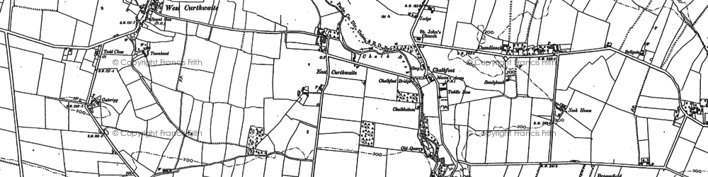 Old map of East Curthwaite in 1899