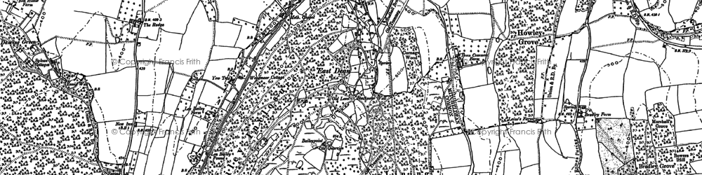 Old map of Bradley Court in 1901