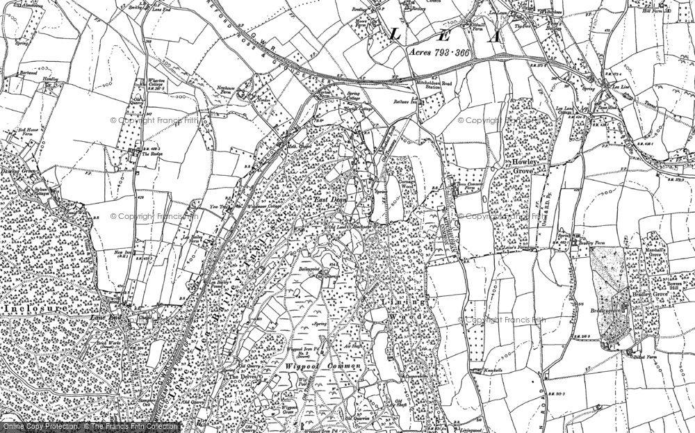 Old Map of East Dean, 1903 in 1903