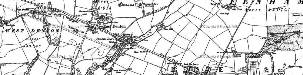 Old map of East Denton in 1894
