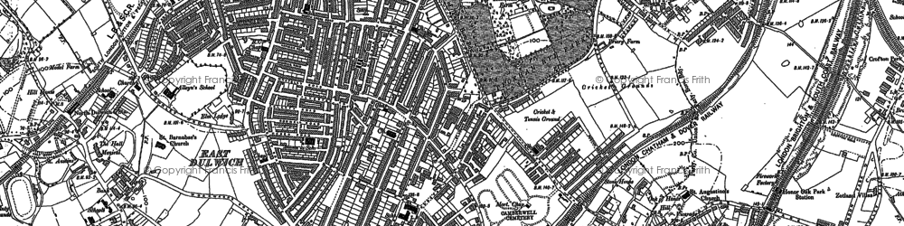 Old map of East Dulwich in 1894
