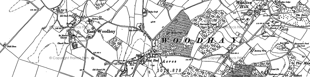 Old map of Barn Croft in 1909