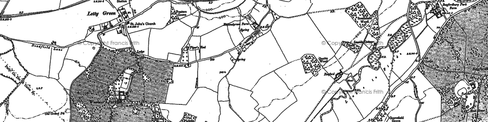 Old map of East End Green in 1896
