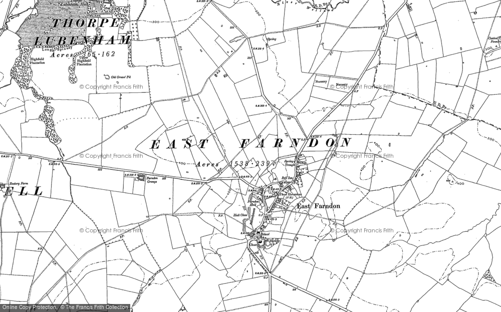 Old Map of East Farndon, 1899 in 1899