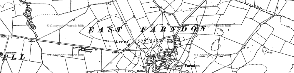 Old map of East Farndon in 1899