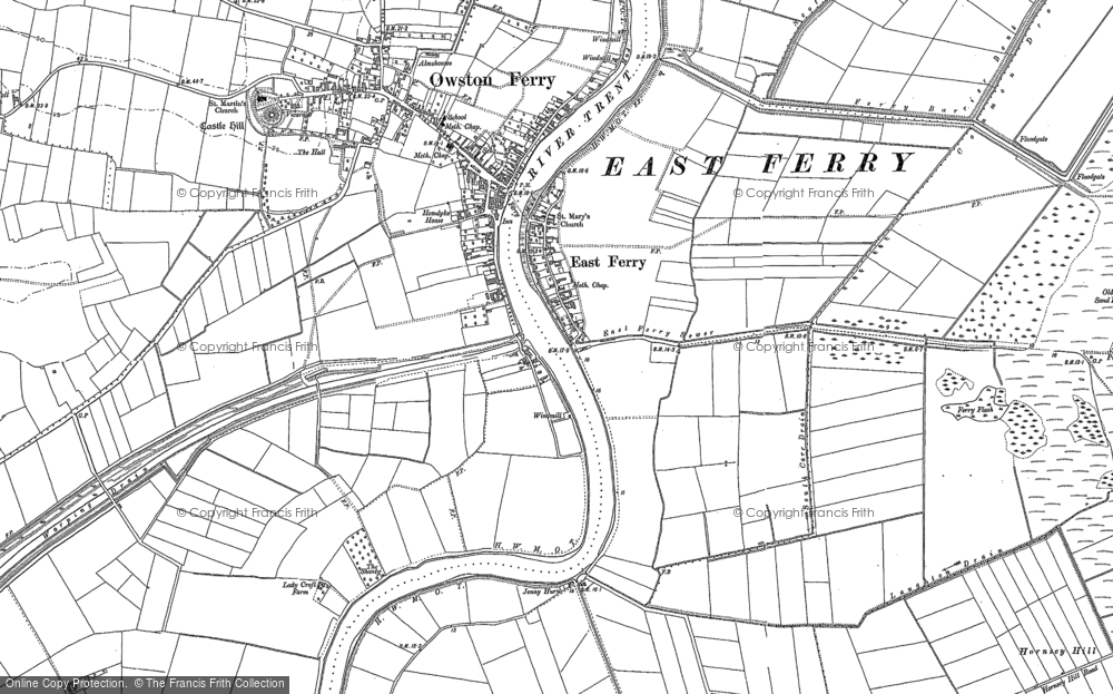 Old Map of East Ferry, 1885 - 1905 in 1885