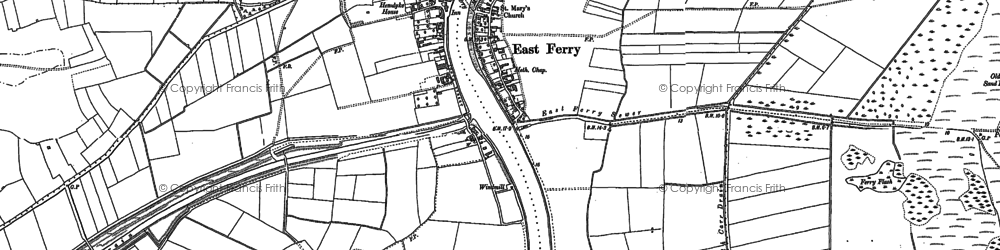 Old map of East Ferry in 1885