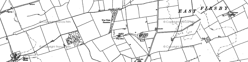Old map of East Firsby in 1885