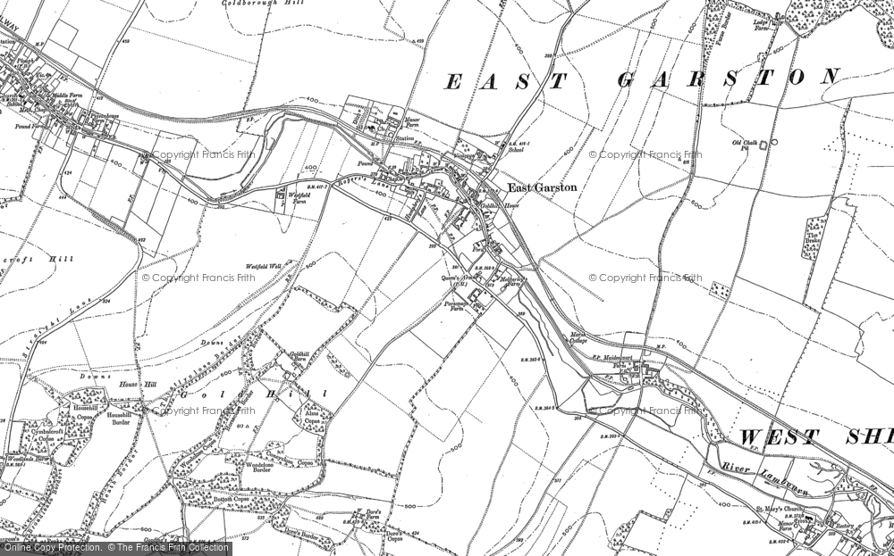 Old Map of East Garston, 1898 - 1910 in 1898