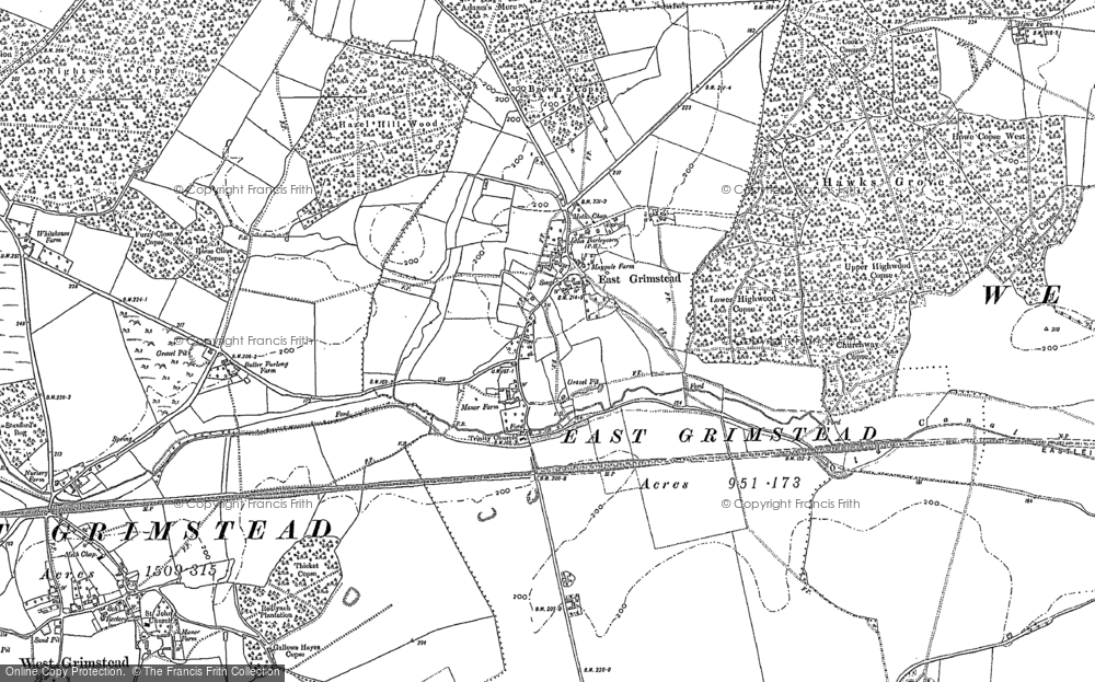 Old Map of East Grimstead, 1908 - 1924 in 1908