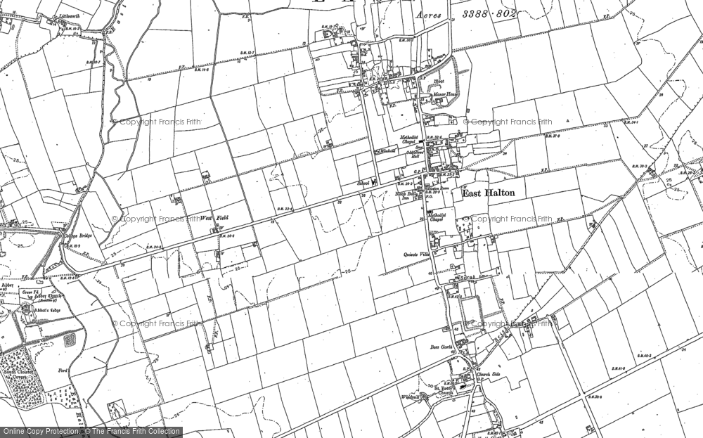 Old Map of Historic Map covering West Field in 1906