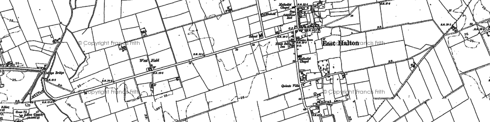 Old map of East Halton in 1906