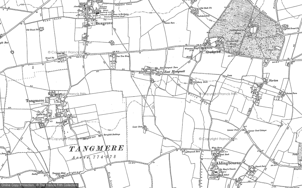 Old Map of East Hampnett, 1896 in 1896