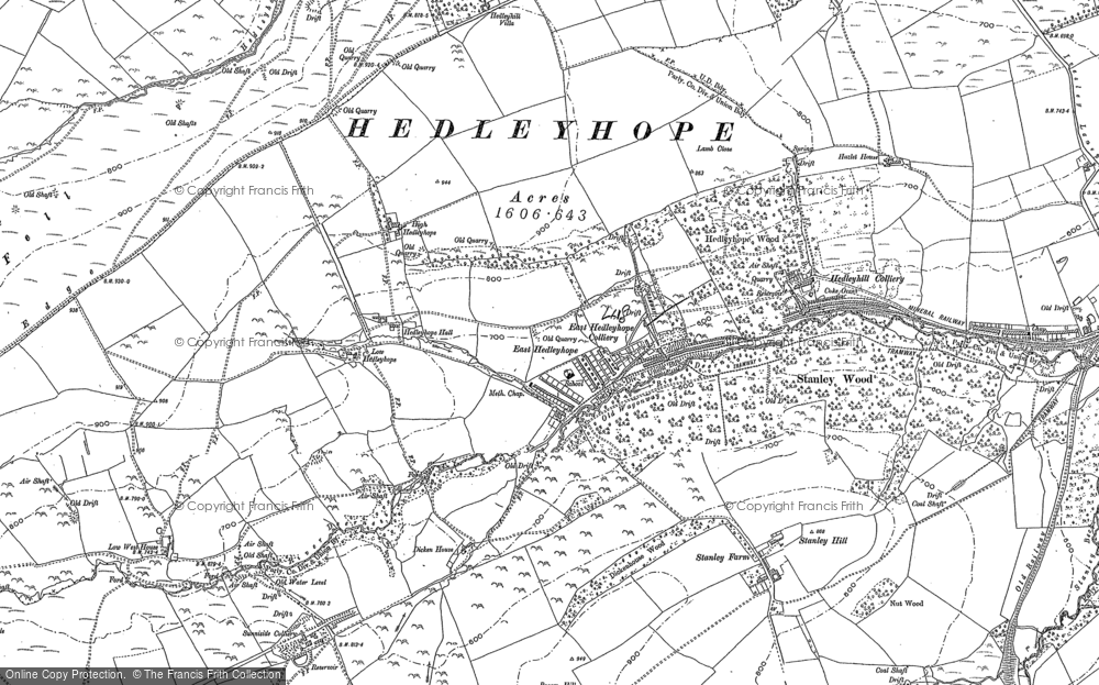 Old Map of East Hedleyhope, 1895 - 1896 in 1895