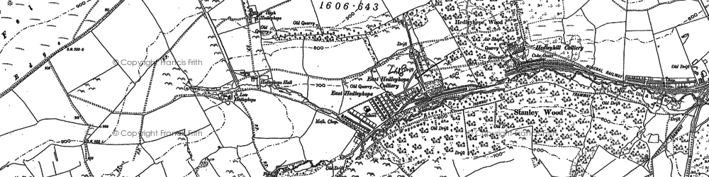 Old map of East Hedleyhope in 1895