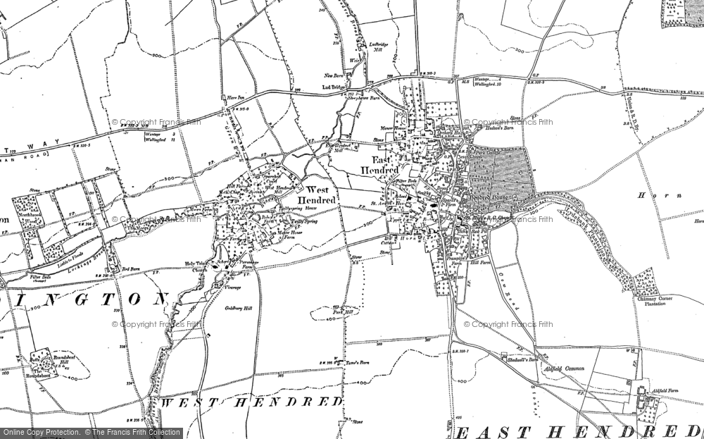 Old Map of East Hendred, 1898 in 1898