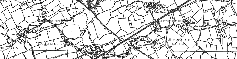 Old map of East Hewish in 1902