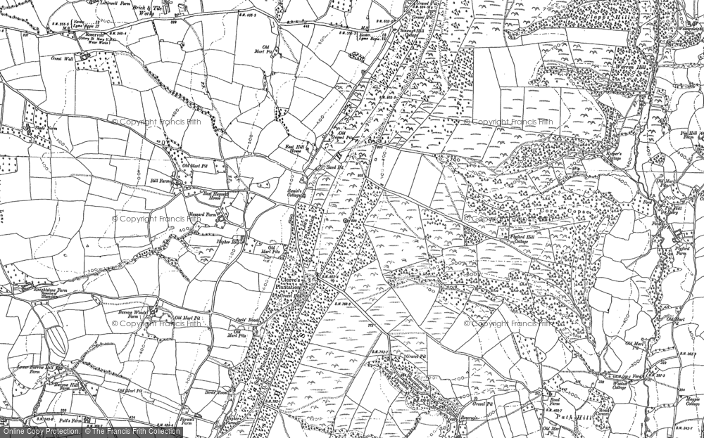 Old Map of East Hill, 1887 - 1888 in 1887