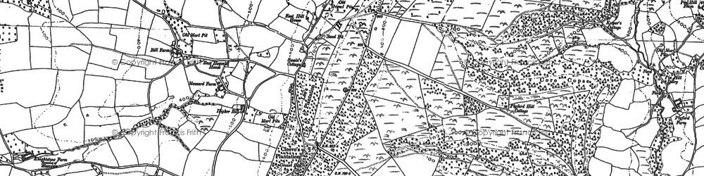Old map of East Hill in 1887