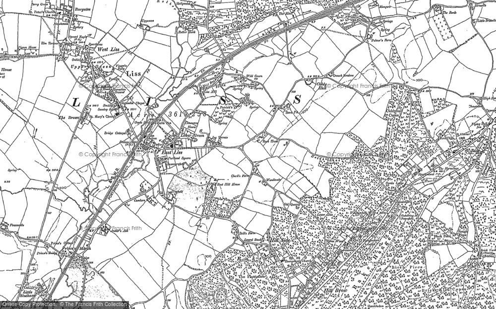 Old Map of Historic Map covering Burgates in 1910