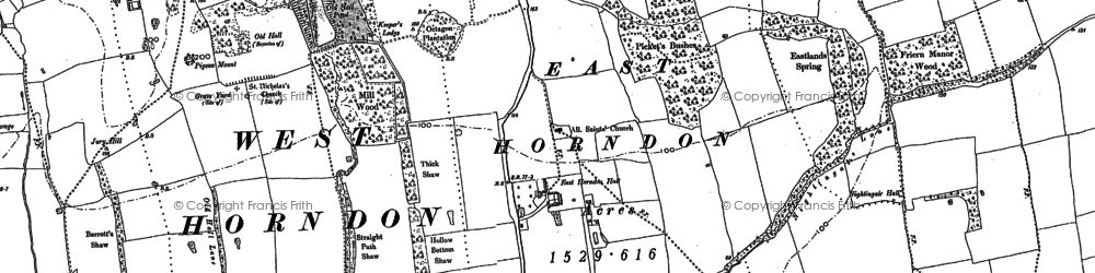 Old map of East Horndon in 1895