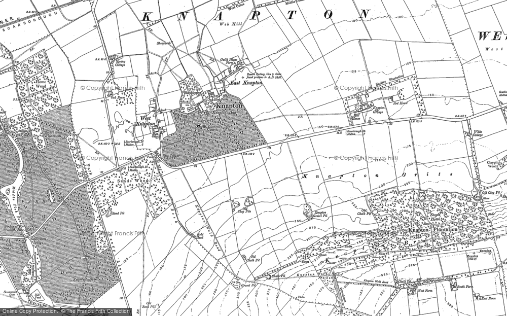 Old Map of East Knapton, 1889 in 1889