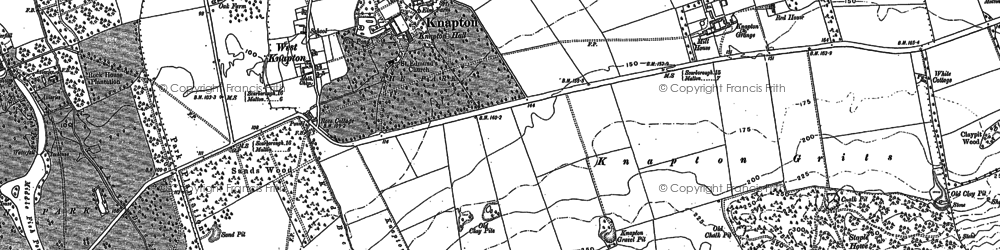 Old map of East Knapton in 1889