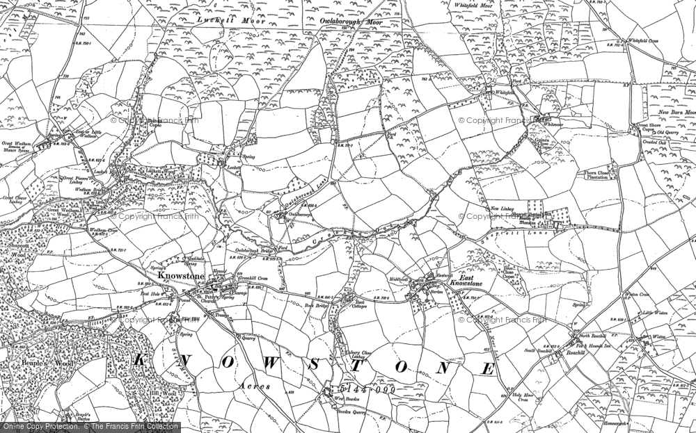 Old Map of East Knowstone, 1903 in 1903