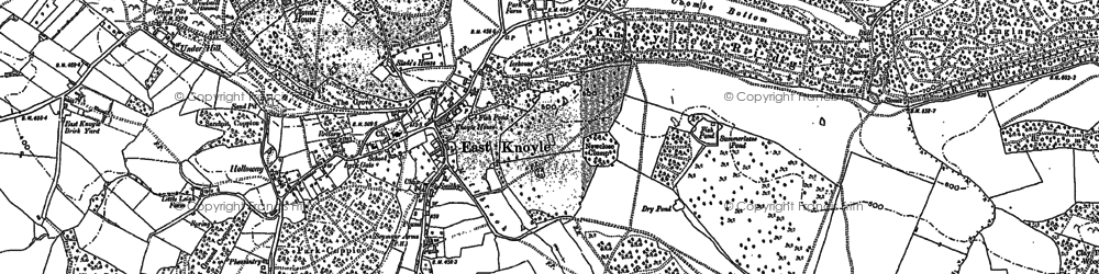 Old map of East Knoyle in 1900
