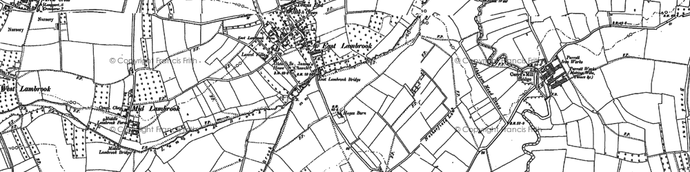 Old map of East Lambrook in 1886