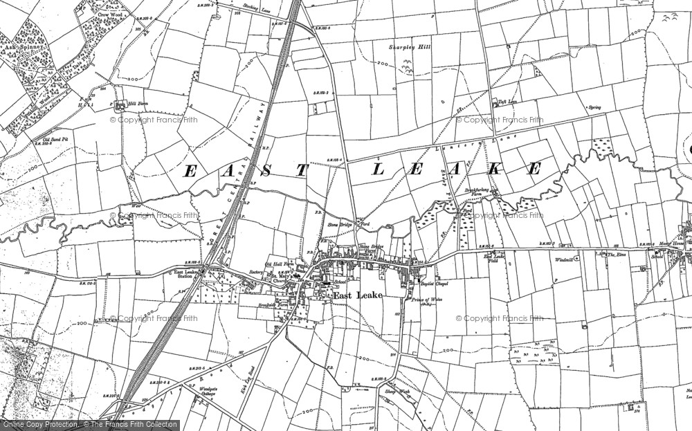Old Map of East Leake, 1883 - 1899 in 1883